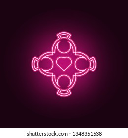 friendship icon. Elements of Conversation and Friendship in neon style icons. Simple icon for websites, web design, mobile app, info graphics