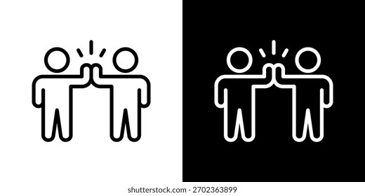 Ilustración vectorial de estilo de línea de icono de amistad