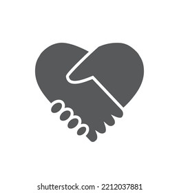Friendship icon on white background