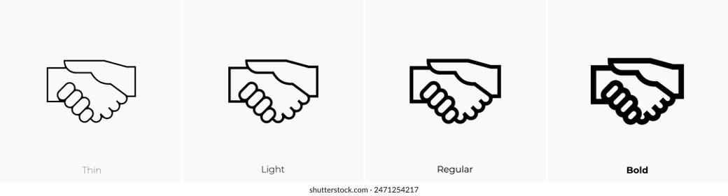 friendship icon. Thin, Light Regular And Bold style design isolated on white background