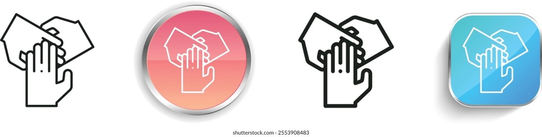 friendship icon. Thin Linear, Regular and Button Style Design Isolated On White Background