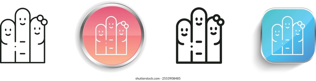 friendship icon. Thin Linear, Regular and Button Style Design Isolated On White Background