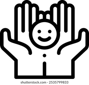 icono de amistad. Diseño De Estilo Lineal Delgado Aislado Sobre Fondo Blanco