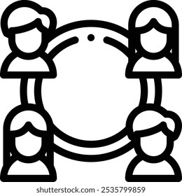 friendship icon. Thin Linear Style Design Isolated On White Background