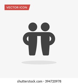 Friendship Icon in trendy flat style isolated grey background  Friends symbol for your web site design  logo  app  UI  Vector illustration  EPS10 
