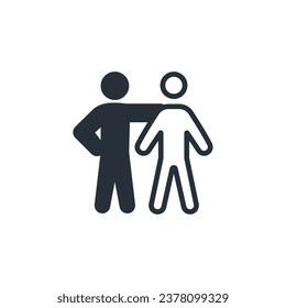 friendship icon. vector.Editable stroke.linear style sign for use web design,logo.Symbol illustration.