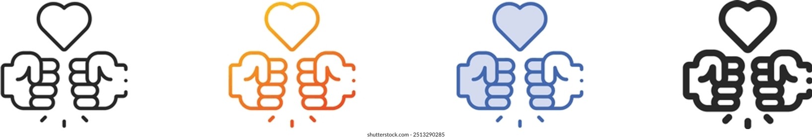 friendship icon.Thin Linear, Gradient, Blue Stroke and bold Style Design Isolated On White Background