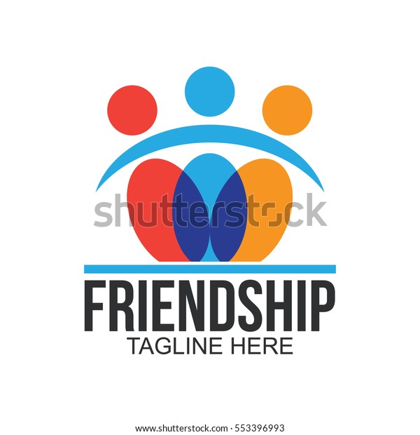 Friendship Logo Stock Vector (Royalty Free) 553396993