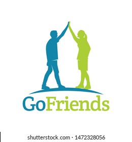 Friendship Logo Silhouette Man And Woman