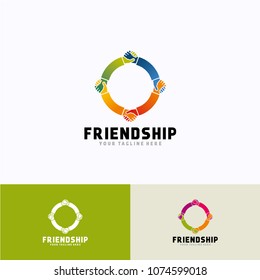 Friendship Logo Template Design. Creative Vector Emblem, for Icon or Design Concept.