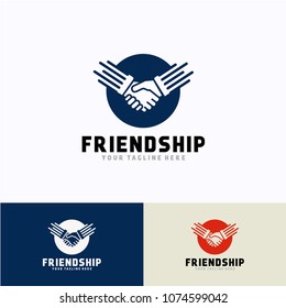 Friendship Logo Template Design. Creative Vector Emblem, for Icon or Design Concept.