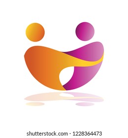 Friendship logo, Two people logo