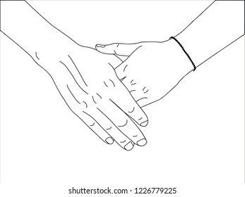 Friendship and love concept between man and woman - Vector Art