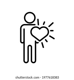 friendship and love icon. Heart vector stock illustration. Isolated pictogram eps10
