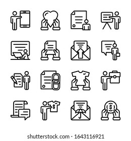 Friendship and love line icons set vector illustration. Contains such icon as handshake, hug, solidarity, team and more. vector illustration. 01