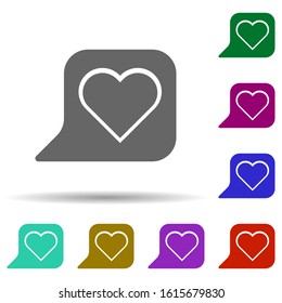 Friendship, love message in multi color style icon. Simple glyph, flat vector of Friendship icons for ui and ux, website or mobile application