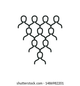 friendship and love - minimal line web icon. simple vector illustration. concept for infographic, website or app.
