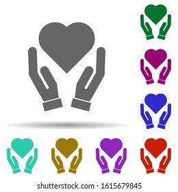 Friendship, love in multi color style icon. Simple glyph, flat vector of Friendship icons for ui and ux, website or mobile application