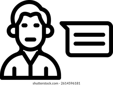 Friendship Message Line Vector Icon Design
