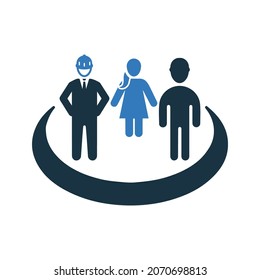 Friendship, network icon. Simple editable vector illustration.