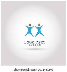 Friendship & Network Logo. Symbol & Icon Vector Template.