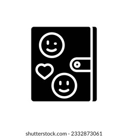 Friendship Notebook Filled Icon Vector Illustration