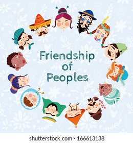  Friendship of Peoples - Friendly card with many nationalities