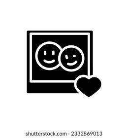 Friendship Picture Filled Icon Vector Illustration