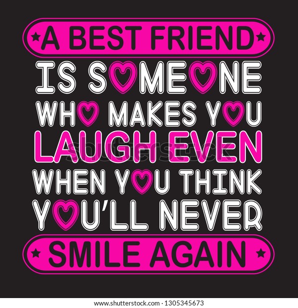 Friendship Quote Saying Best Friend Someone Stock Vektorgrafik