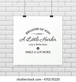 Friendship quote. Typographical Poster.