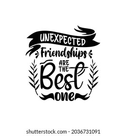 Friendship quotes design lettering vector