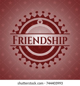 Friendship realistic red emblem