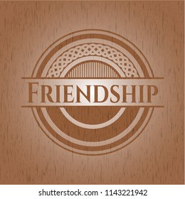 Friendship retro style wood emblem
