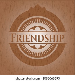  Friendship retro wooden emblem