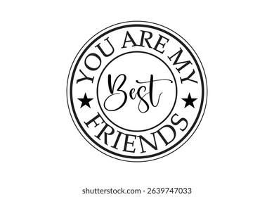 Friendship round sing  t-shirt design, Friendship  t-shirt logo