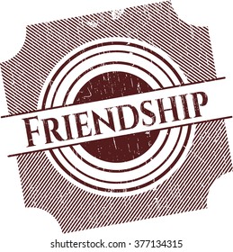 Friendship rubber stamp