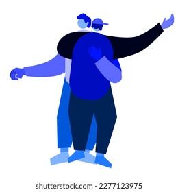 friendship, shaking hands, hugging, flat characters shaking hands
