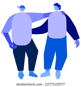 friendship, shaking hands, hugging, flat characters shaking hands
