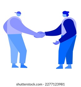 friendship, shaking hands, hugging, flat characters shaking hands

