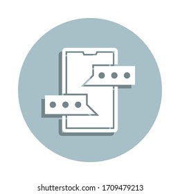Friendship, smartphone badge icon. Simple glyph, flat vector of friendship icons for ui and ux, website or mobile application