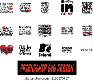 Freundschaft SVG Paket. Freundschaft T-Shirt Design SVG Paket.