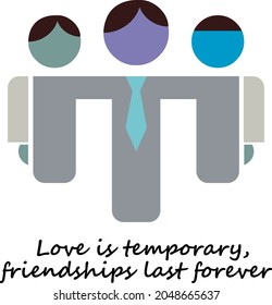 Friendship T shirt decoration vector design template