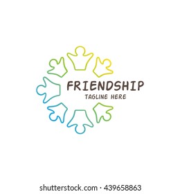 Friendship, Teamwork, Connectivity logo template