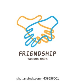 Friendship, Teamwork, Connectivity logo template