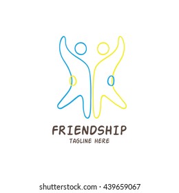 Friendship, Teamwork, Connectivity logo template