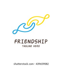 Friendship, Teamwork, Connectivity logo template