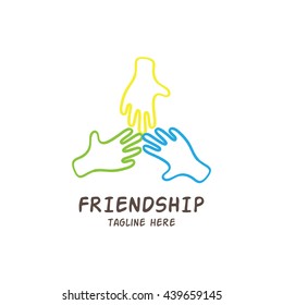 Friendship, Teamwork, Connectivity logo template