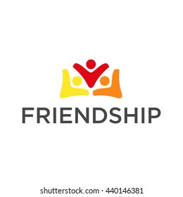 Friendship, Teamwork, Connectivity logo template