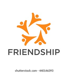 Friendship, Teamwork, Connectivity logo template