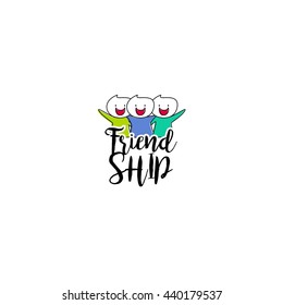 Friendship, Teamwork, Connectivity logo template
